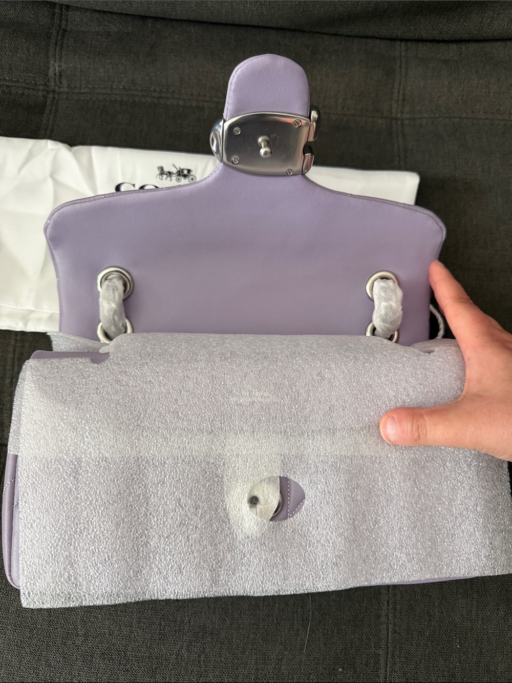 Coach Lavender Quilted Tabby 26 Shoulder Bag - Picture 11 of 11